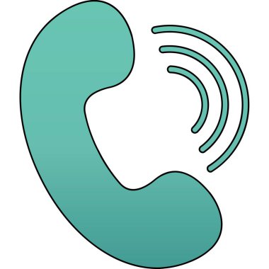 Telefonunuz var. Web simgesi basit illüstrasyon