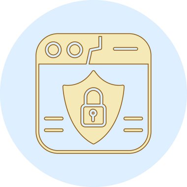 Bir kalkanın modern simgesinin vektör çizimi