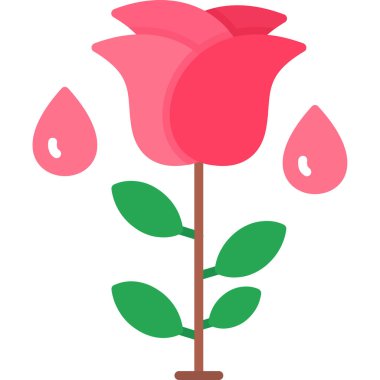 Çiçek. Web simgesi basit illüstrasyon