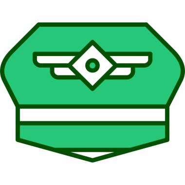 yeşil ve mavi simge, vektör illüstrasyonu