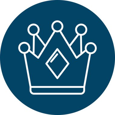 taç simgesi vektör illüstrasyonu