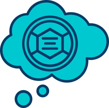 Bir bulut simgesinin vektör illüstrasyonu