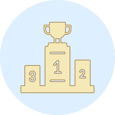 Kupa. Web simgesi basit illüstrasyon