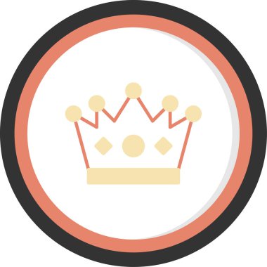 Taç. Web simgesi basit illüstrasyon