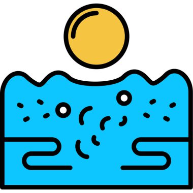 Sepet simgesi renk dış hat vektörü