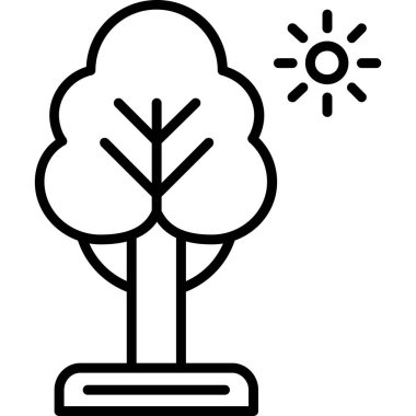 Ağaç. Web simgesi basit illüstrasyon