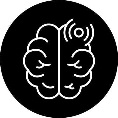 Bir beyin simgesinin vektör çizimi