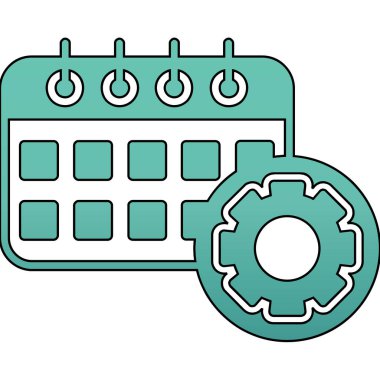 takvim zamanı izole edilmiş simgesi