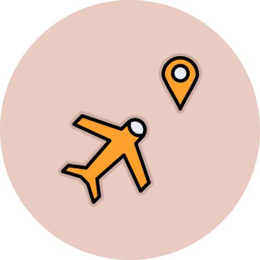 Uçak simgesinin vektör illüstrasyonu