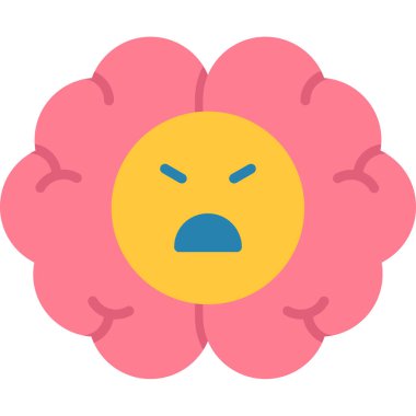 beyin ikonu vektör illüstrasyonu