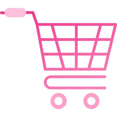 Alışveriş sepeti simgesi. Düz tasarım stili.