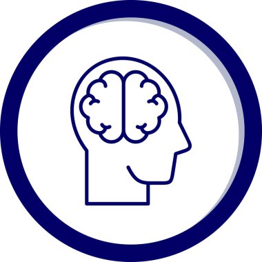 Beyin. Web simgesi basit illüstrasyon