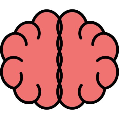 beyin ikonu vektör illüstrasyonu