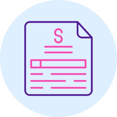 belge simgesi vektör illüstrasyonu