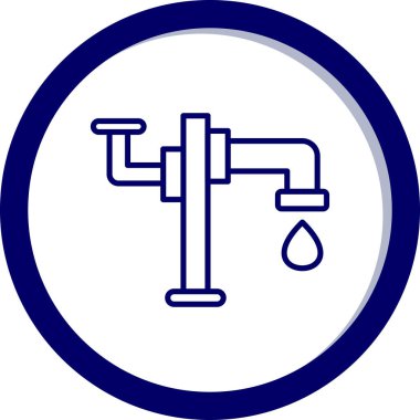 Musluk simgesi vektör illüstrasyonu