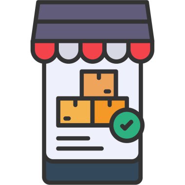 ecommerce çevrimiçi alışveriş simgesi