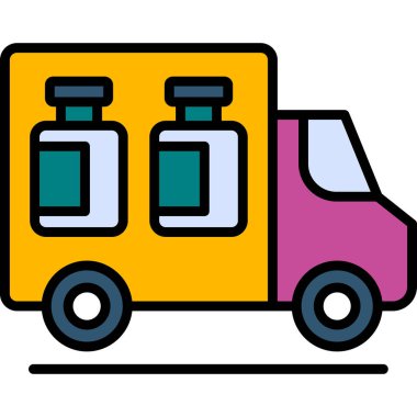 yemek servis simgesi doldurulmuş taslak biçiminde