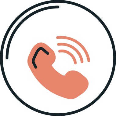 - Telefon. Web simgesi basit illüstrasyon