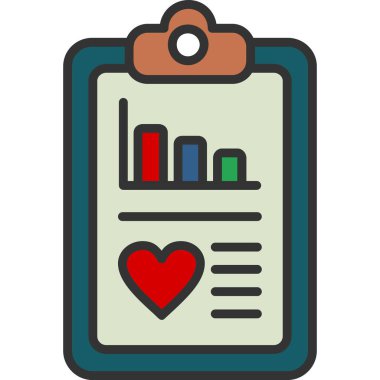 Bir kalp simgesinin vektör illüstrasyonu