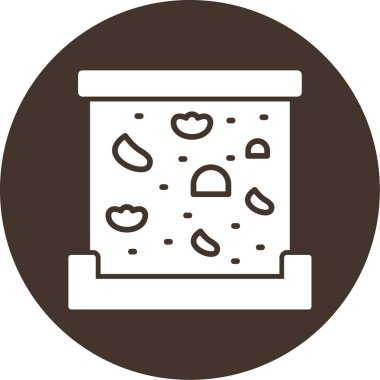 Çikolatalı pasta ikonunun vektör çizimi