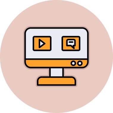 video oynatıcı vektör çizim