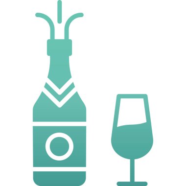 Şişede cam, şarap şişesi ve cam var.