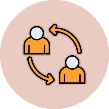 Takım çalışmasının vektör illüstrasyonu