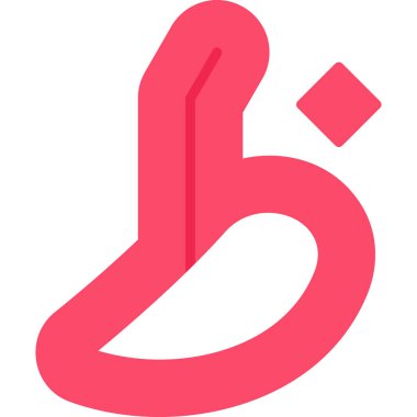 Tek bir harf simgesinin vektör illüstrasyonu