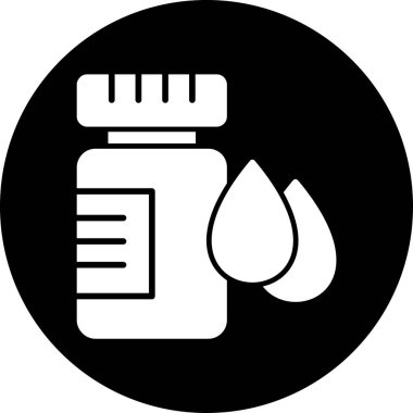 Su Şişesi Simge Vektör Çizimi