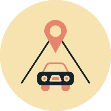 araba konumu simgesi simgesi