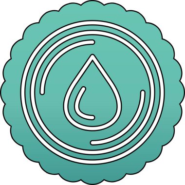 Eşsiz su indirme çizgisi vektör simgesi