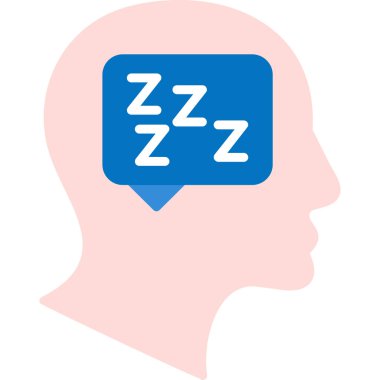 Uyuyan Adam simgesi, vektör çizimi