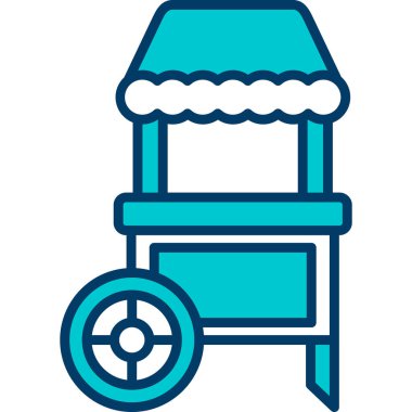 yemek arabası vektör simgesi modern basit vektör illüstrasyonu