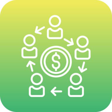 Dolar simgesi vektör illüstrasyonu