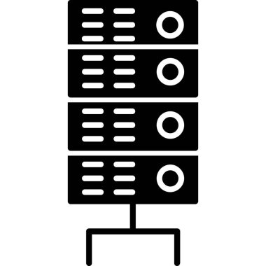 Sunucu. Web simgesi basit illüstrasyon