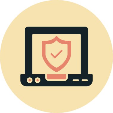 Dizüstü bilgisayar simgesi vektör çizimi