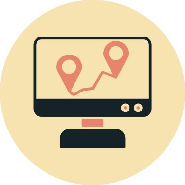 gps konum simgesi vektör çizimi