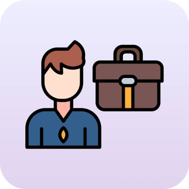 Çantalı bir iş adamının vektör çizimi