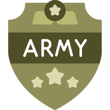 Ordu rozet simgesi modada izole edilmiş arkaplan