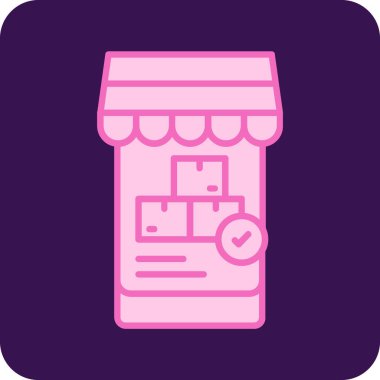 Alışveriş arabası. Web simgesi vektör illüstrasyonu