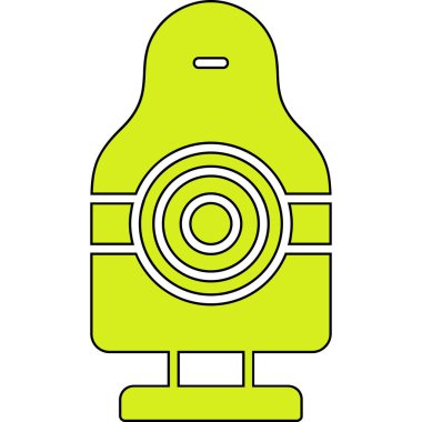 Bir çizgi film kamerasının vektör illüstrasyonu