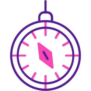 Pusula. Web simgesi basit illüstrasyon