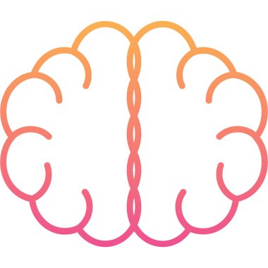 beyin ikonu vektör illüstrasyonu