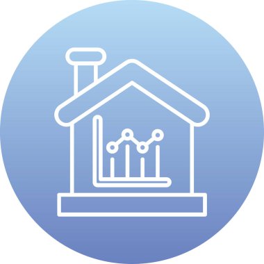 Bir ev simgesinin vektör illüstrasyonu