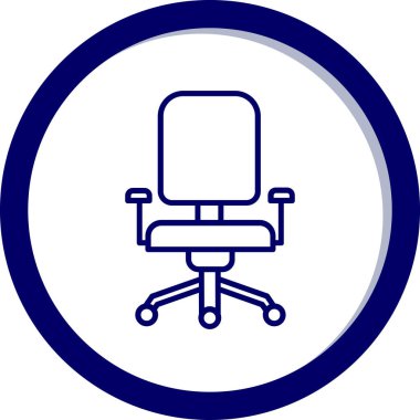 Sandalye Simgesi, vektör illüstrasyonu