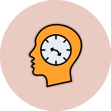 Zaman yönetimi ikonlu saat. Zaman yönetimi ve teslim tarihi kavramı. Renkli tasarım. vektör izole