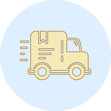 Kamyon. Web simgesi basit illüstrasyon