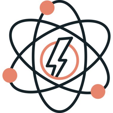 atom. Web simgesi basit illüstrasyon