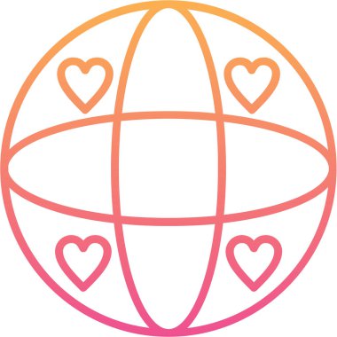 Küre. Web simgesi basit illüstrasyon