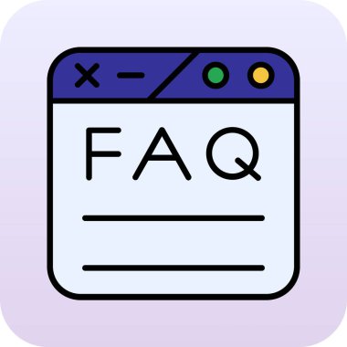 Faq simgesi, modern vektör illüstrasyon tasarımı